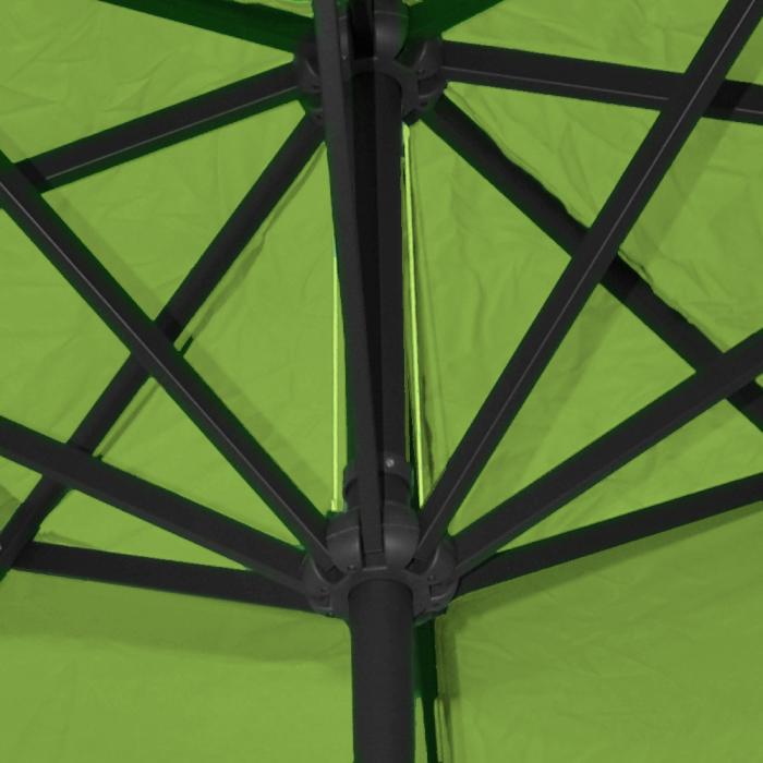 Sonnenschirm Meran Pro, Gastronomie Marktschirm mit Volant  5m Polyester/Alu 28kg ~ grn ohne Stnder