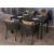 Gartengarnitur HWC-N41, Sitzgruppe Tisch+4xStuhl, wetterfest Alu 140x80cm, Seilgeflecht Rope ~ anthrazit Kissen taupe