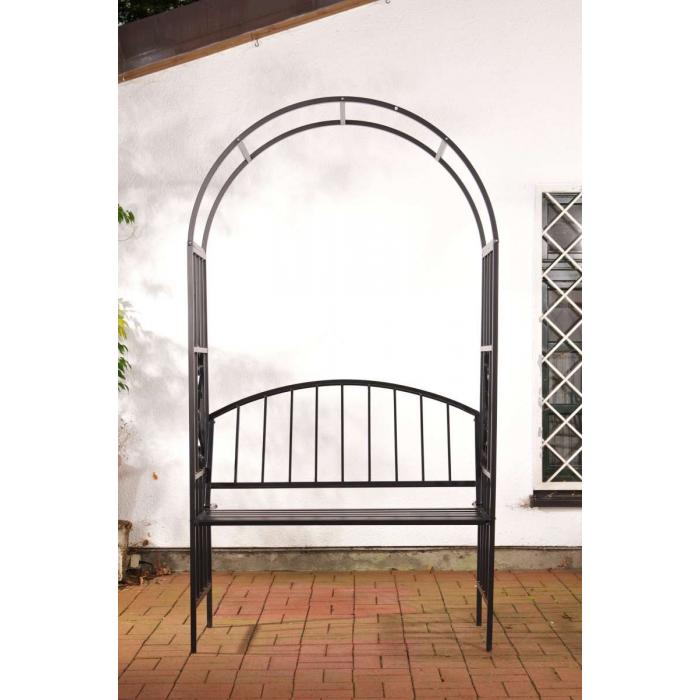 Rosenbogen CP457, Metall mit Bank schwarz