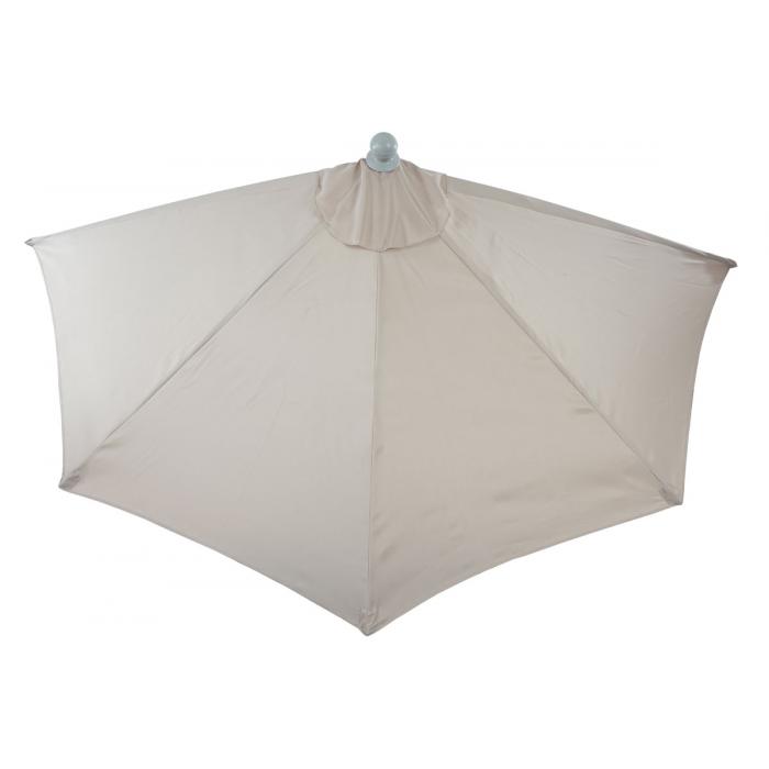 Sonnenschirm halbrund Parla, Halbschirm Balkonschirm, UV 50+ Polyester/Alu 3kg ~ 300cm creme ohne Stnder