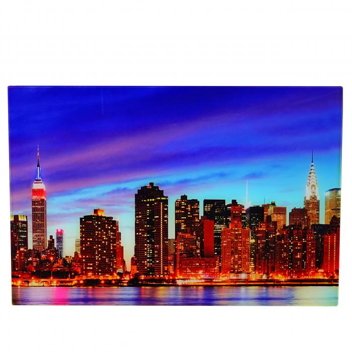 Glasbild T116, Wandbild Poster Motiv, 40x60cm ~ New York