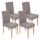 4er-Set Esszimmerstuhl Stuhl Kchenstuhl Littau ~ Textil, grau, helle Beine