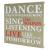 Wandschild Dance, Dekoschild Holzschild, Shabby-Look Vintage 60x60cm ~ grn