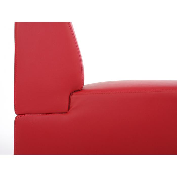 Modular Seitenteil links, Sessel mit Armlehne Lyon, Kunstleder ~ rot