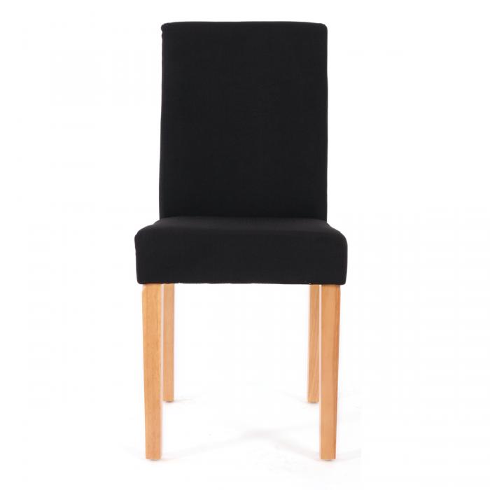 4er-Set Esszimmerstuhl Stuhl Kchenstuhl Littau ~ Textil, schwarz, helle Beine