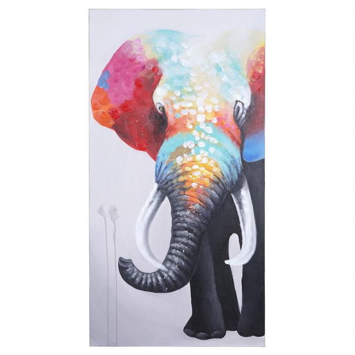 lgemlde Elefant II, 100% handgemaltes Wandbild Gemlde XL, 140x70cm