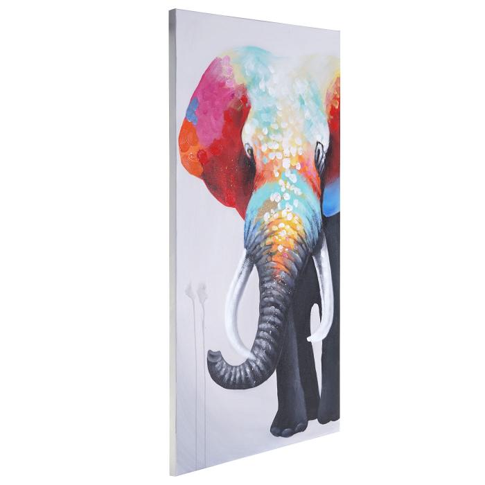 lgemlde Elefant II, 100% handgemaltes Wandbild Gemlde XL, 140x70cm