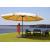 Sonnenschirm Meran Pro, Gastronomie Marktschirm mit Volant  5m Polyester/Alu 28kg ~ creme mit Stnder