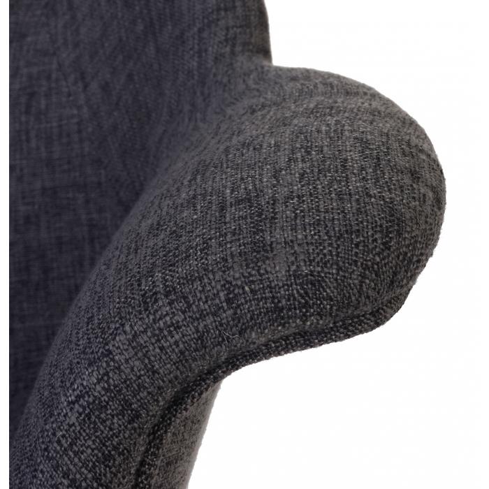 Schaukelstuhl Malm T820, Schwingsessel Relaxsessel ~ Textil, grau