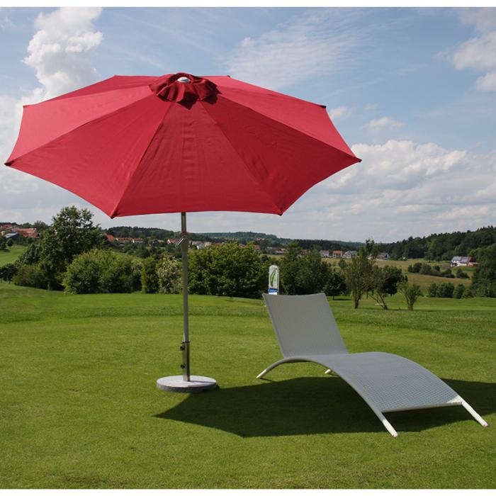 Sonnenschirm N19, Gartenschirm,  3m neigbar Polyester/Alu 5kg ~ rot