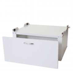 Waschmaschinenunterschrank HWC-E50, Sockel Podest Erhhung Untergestell, Schublade 33x61x62cm wei