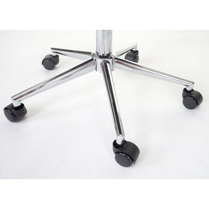 Brostuhl HWC-K43, Drehstuhl Arbeitshocker Schreibtischstuhl, Textil grau