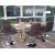 6er-Set Esszimmerstuhl HWC-C41, Stuhl Kchenstuhl, hhenverstellbar drehbar, Stoff/Textil ~ vintage dunkelbraun