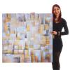 lgemlde Cubes, 100% handgemaltes Wandbild Gemlde XL, 100x100cm