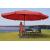 Sonnenschirm Meran Pro, Gastronomie Marktschirm mit Volant  5m Polyester/Alu 28kg ~ bordeaux mit Stnder