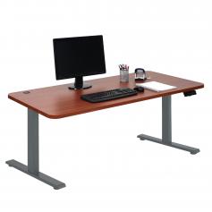 Schreibtisch HWC-D40, Computertisch, elektrisch hhenverstellbar 160x80cm 53kg ~ natur, anthrazit-grau