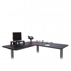 Tischplatte HWC-D40 fr Eck-Schreibtisch, Schreibtischplatte, 90 ~ schwarz