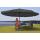 Sonnenschirm Meran Pro, Gastronomie Marktschirm mit Volant  5m Polyester/Alu 28kg ~ anthrazit mit Stnder