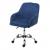 Brostuhl HWC-F82, Schreibtischstuhl Chefsessel Drehstuhl, Retro Design Samt ~ blau