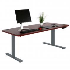 Schreibtisch HWC-D40, Computertisch, elektrisch hhenverstellbar 160x80cm 53kg ~ Kirsch-Dekor, anthrazit-grau