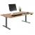 Schreibtisch HWC-D40, Computertisch, elektrisch hhenverstellbar 160x80cm 53kg ~ braun Struktur, anthrazit-grau