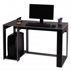 Schreibtisch HWC-J26, Computertisch Brotisch, 120x60x76cm ~ schwarz-grau