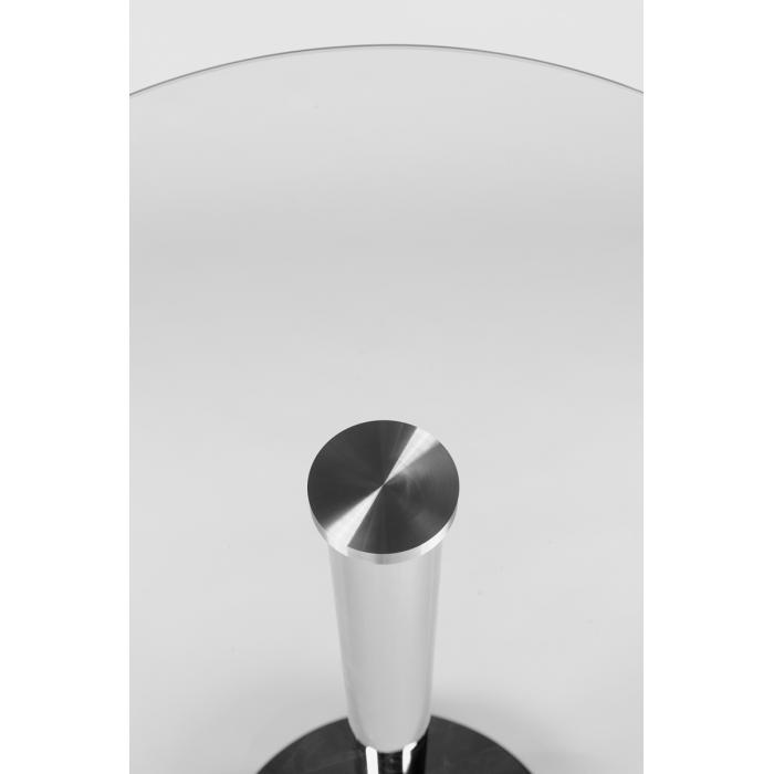 Glastisch 70, Basis aus Metall, 70x60x60 cm