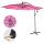 Ampelschirm Acerra, Sonnenschirm Sonnenschutz,  3m neigbar, Polyester/Stahl 11kg ~ pink ohne Stnder