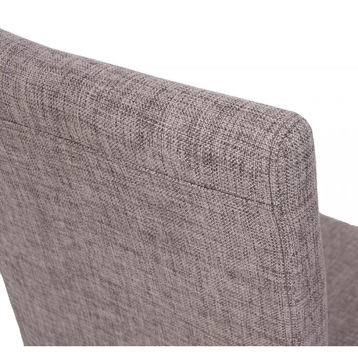 4er-Set Esszimmerstuhl Stuhl Kchenstuhl Littau ~ Textil, grau, dunkle Beine