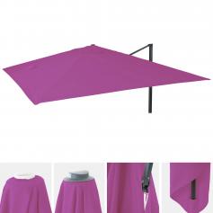 Ersatz-Bezug fr Luxus-Ampelschirm HWC-A96, Sonnenschirmbezug Ersatzbezug, 3x3m (4,24m) Polyester 2,7kg ~ lila-violett