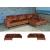 Ecksofa HWC-J54, Couch Sofa 3-Sitzer L-Form Liegeflche links/rechts 295cm ~ Samt rost-rot
