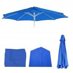 Ersatz-Bezug fr Sonnenschirm N18, Sonnenschirmbezug Ersatzbezug,  2,7m Stoff/Textil 5kg ~ blau