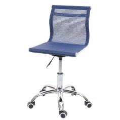 Brostuhl HWC-K53, Drehstuhl Schreibtischstuhl Computerstuhl, Netzbezug Stoff/Textil ~ blau