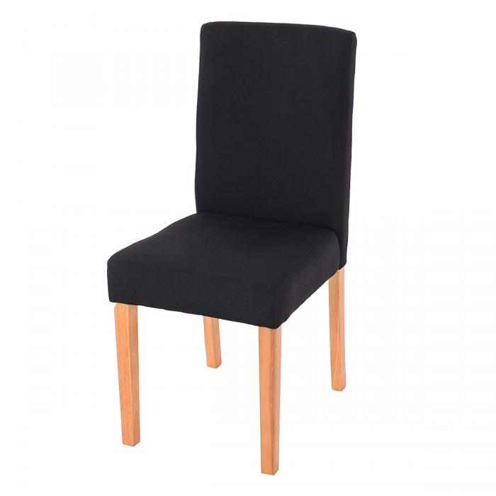 6er-Set Esszimmerstuhl Stuhl Kchenstuhl Littau ~ Textil, schwarz, helle Beine