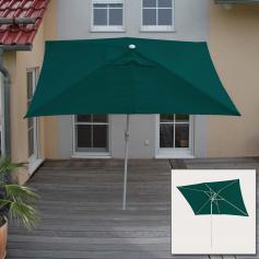 Sonnenschirm N23, Gartenschirm, 2x3m rechteckig neigbar, Polyester/Alu 4,5kg UV-Schutz 50+ ~ grn