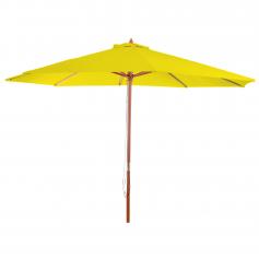 Sonnenschirm Florida, Gartenschirm Marktschirm,  3,5m Polyester/Holz 7kg ~ gelb