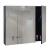 Spiegelschrank HWC-B19b, Badschrank Hngeschrank, 6 Regalbden hochglanz MVG-zertifiziert 70x80x16cm ~ schwarz