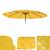 Ersatz-Bezug fr Sonnenschirm Meran Pro, Gastronomie Marktschirm mit Volant  5m, Polyester ~ gelb