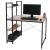 Schreibtisch mit Regal HWC-K81, Laptoptisch Brotisch Arbeitstisch, 100x60cm Metall Holz ~ natur