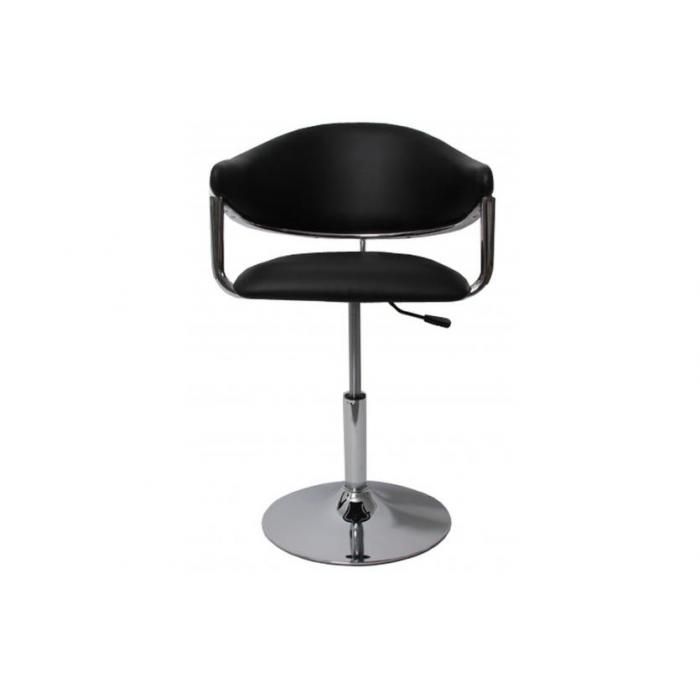 Barhocker HWC-L51, Barstuhl Tresenhocker Lounge Stuhl, Kunstleder ~ schwarz
