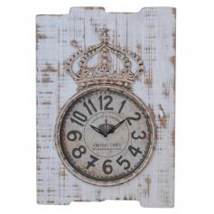 Wanduhr H07, Uhr Wanddekoration, Shabby-Look Vintage, 69x48x5cm ~ weiß