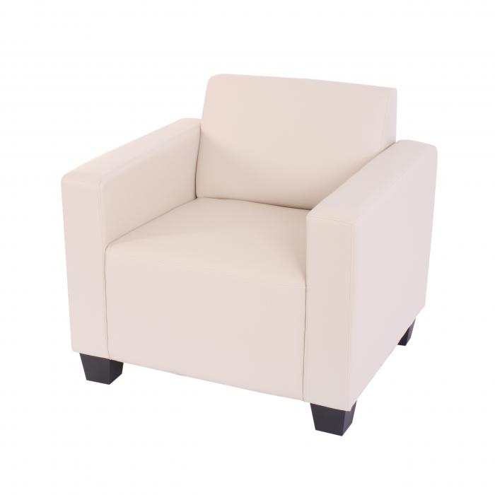 Modular Sessel Loungesessel Lyon, Kunstleder ~ creme