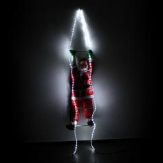 Weihnachtsmann auf Leiter HLO-PX1 250cm LED beleuchtet