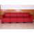 Modular 4-Sitzer Sofa Couch Lyon, Kunstleder ~ rot