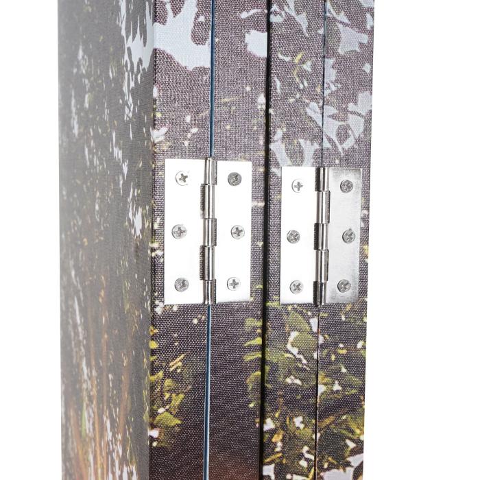 Foto-Paravent mit Schallschutz HWC-L55, akustischer Raumteiler Trennwand Sichtschutz, MVG ~ 180x162cm Waldsee