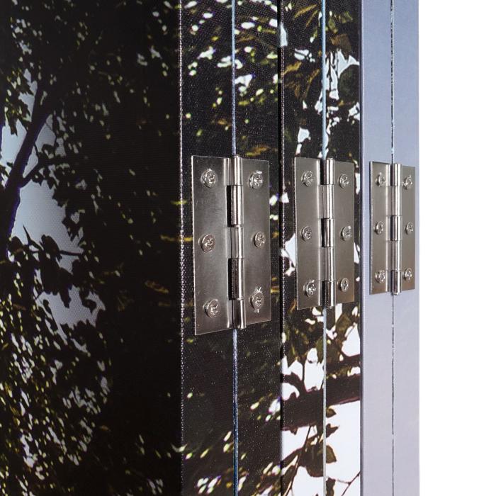 Foto-Paravent mit Schallschutz HWC-L55, akustischer Raumteiler Trennwand Sichtschutz, MVG ~ 180x245cm Waldsee