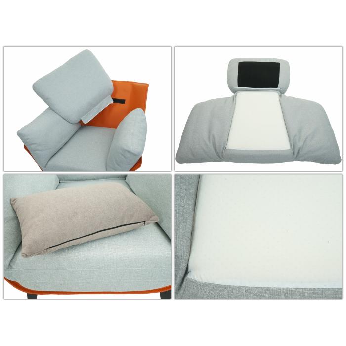 Retourenware | Sessel HWC-L82, Lounge-Sessel Cocktailsessel Polstersessel, Kunstleder Stoff/Textil Metall ~ terrakotta