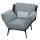 Sessel HWC-L82, Lounge-Sessel Cocktailsessel Polstersessel Relaxsessel, Kunstleder Stoff/Textil Metall ~ schwarz