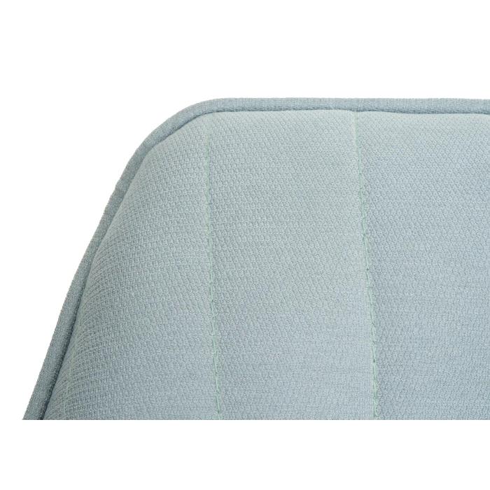 Esszimmerstuhl HWC-K27, Kchenstuhl Stuhl mit Armlehne, drehbar Stoff/Textil ~ mint-grn