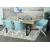 6er-Set Esszimmerstuhl HWC-K27, Küchenstuhl Stuhl mit Armlehne, drehbar Stoff/Textil ~ mint-grün